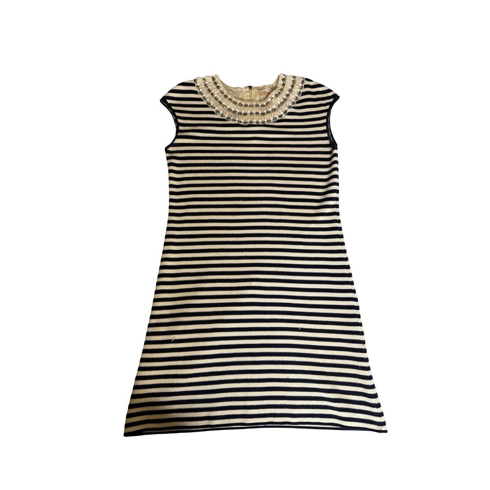 Tory Burch Daisy Striped Dress Medium with Sequence Summer Beach